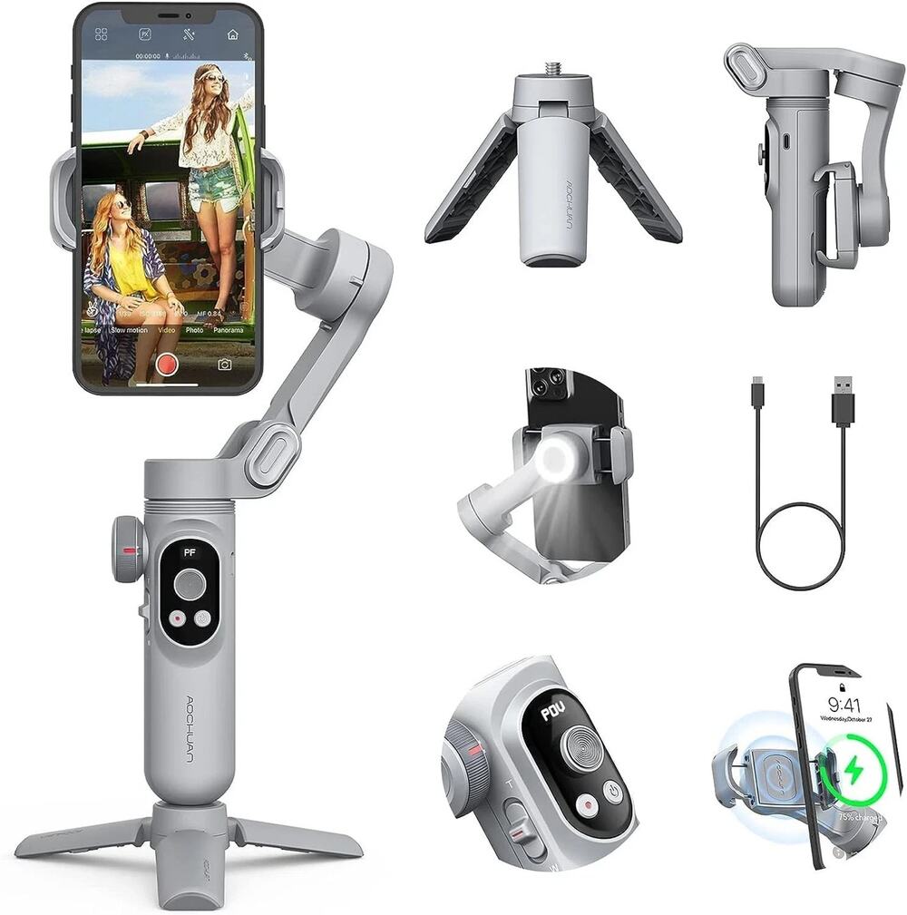 Smart X Pro Phone Gimbal for iPhone Android Smartphone Foldable Stabilizer OLED